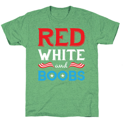 Red White And Boobs Unisex Triblend Tee