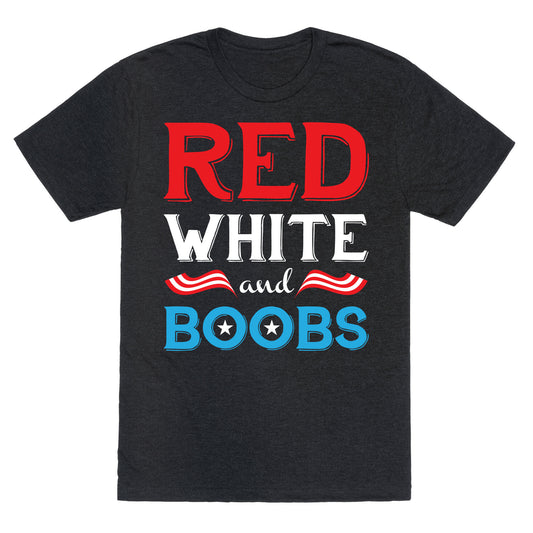 Red White And Boobs Unisex Triblend Tee