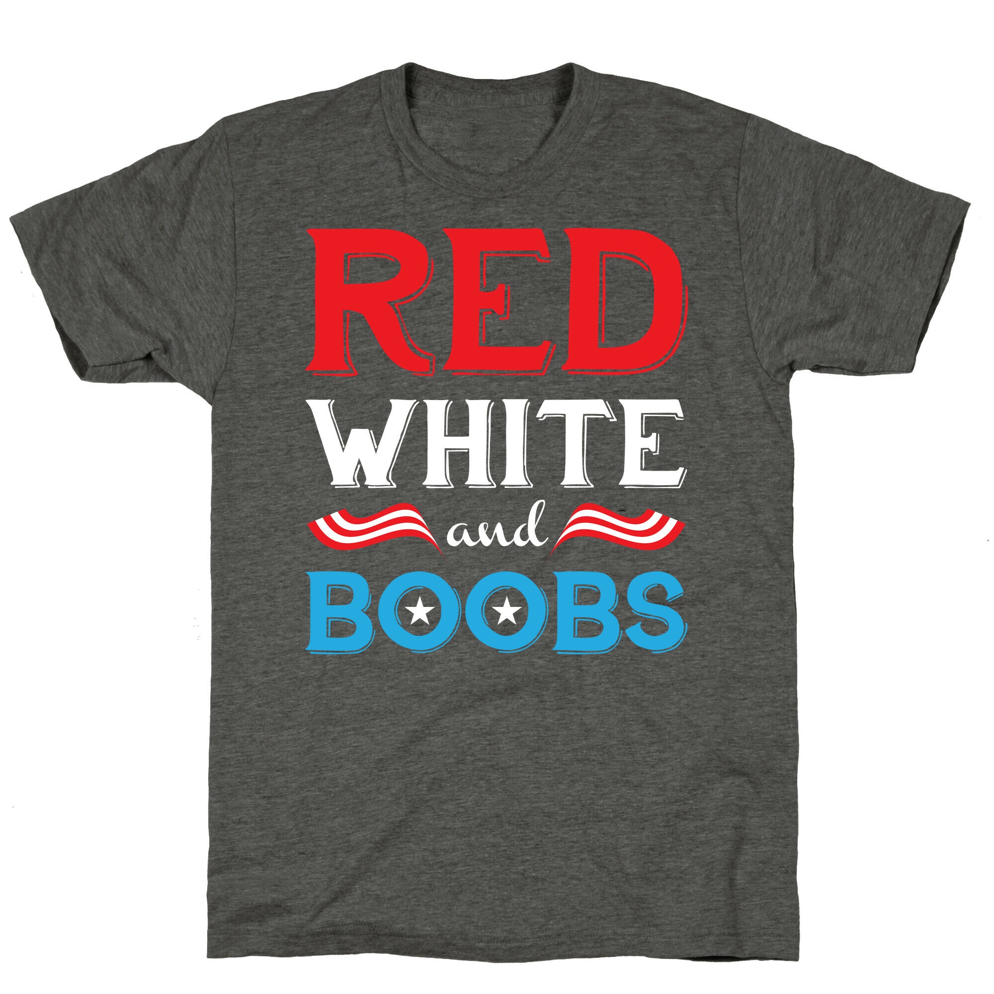 Red White And Boobs Unisex Triblend Tee
