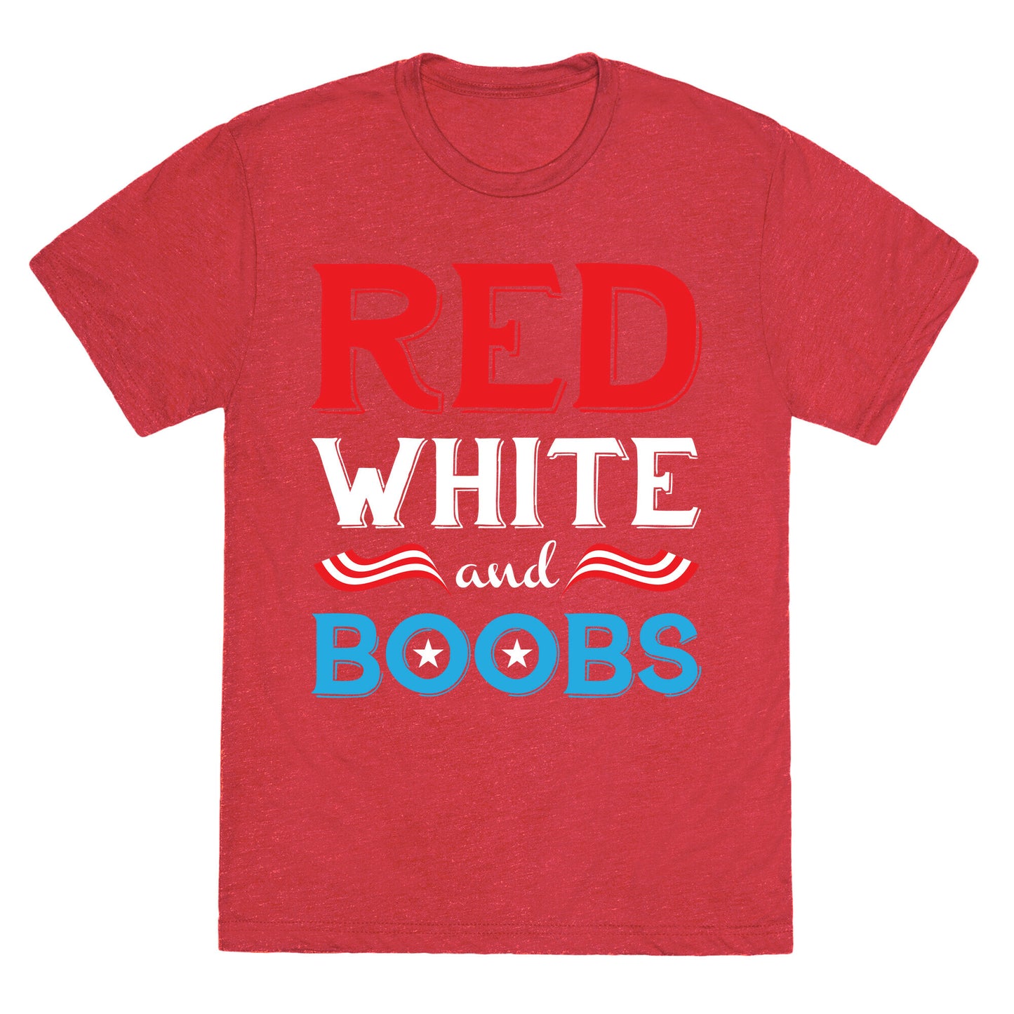 Red White And Boobs Unisex Triblend Tee