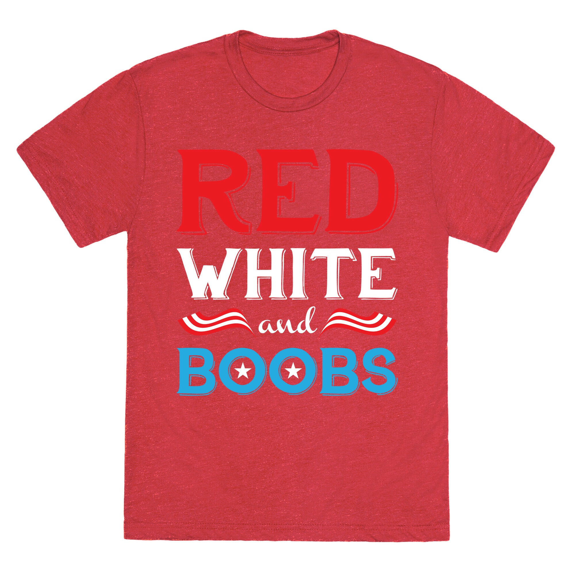 Red White And Boobs Unisex Triblend Tee