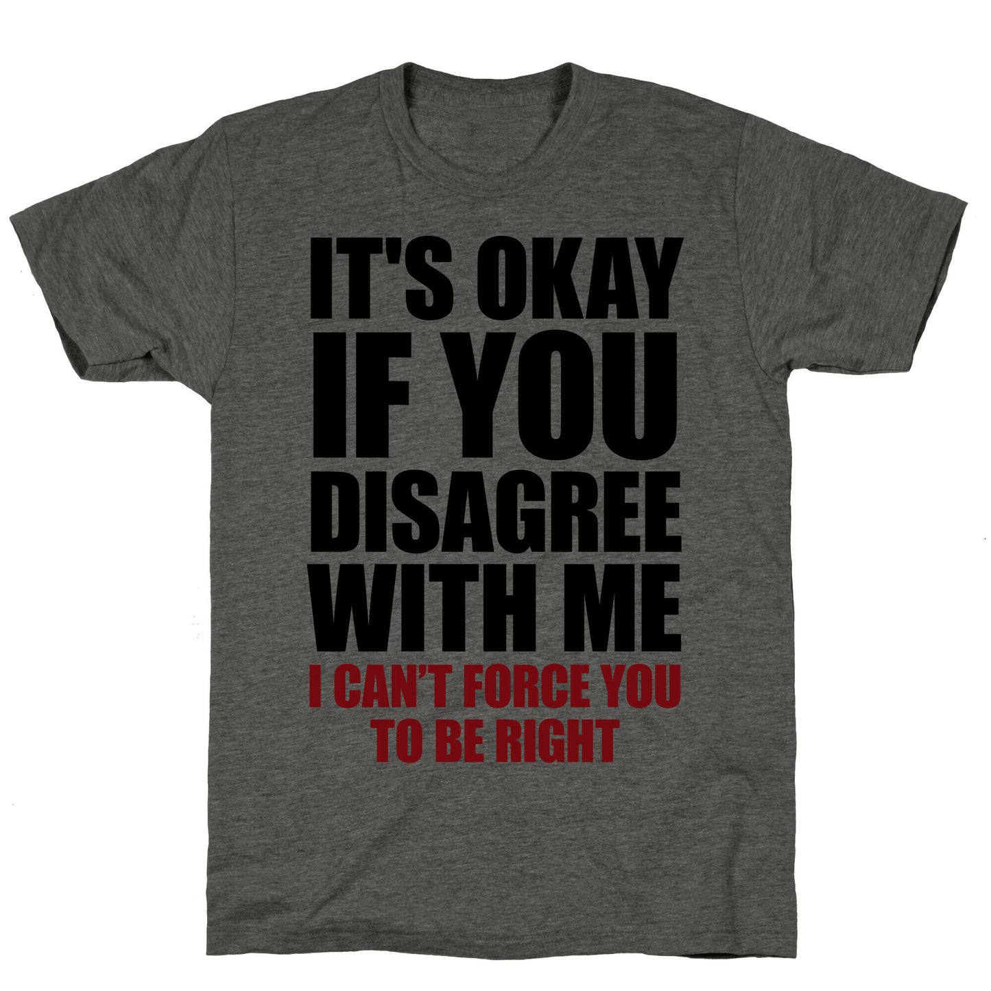 It's Okay If You Disagree With Me Unisex Triblend Tee