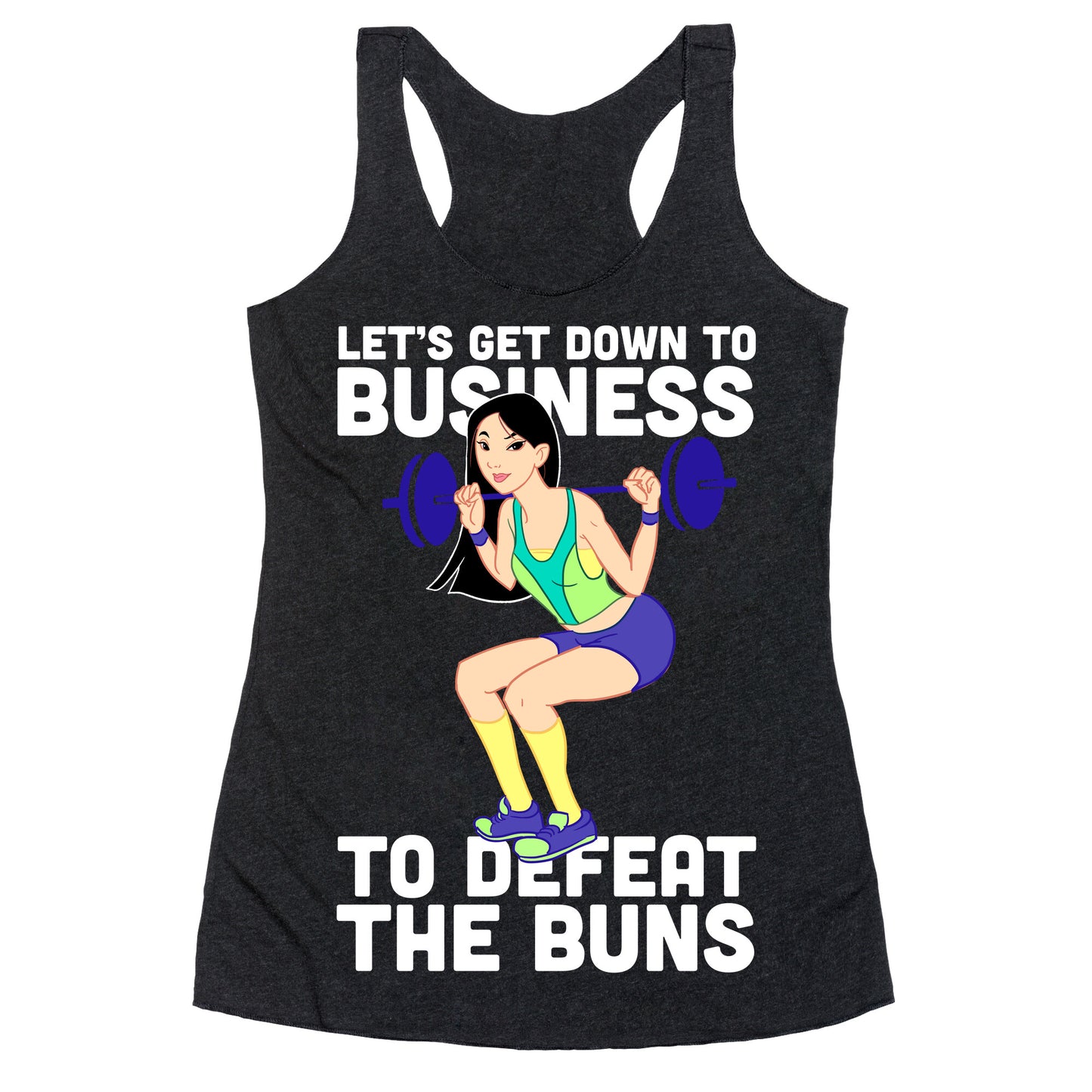 Let's Get Down to Business Parody Racerback Tank