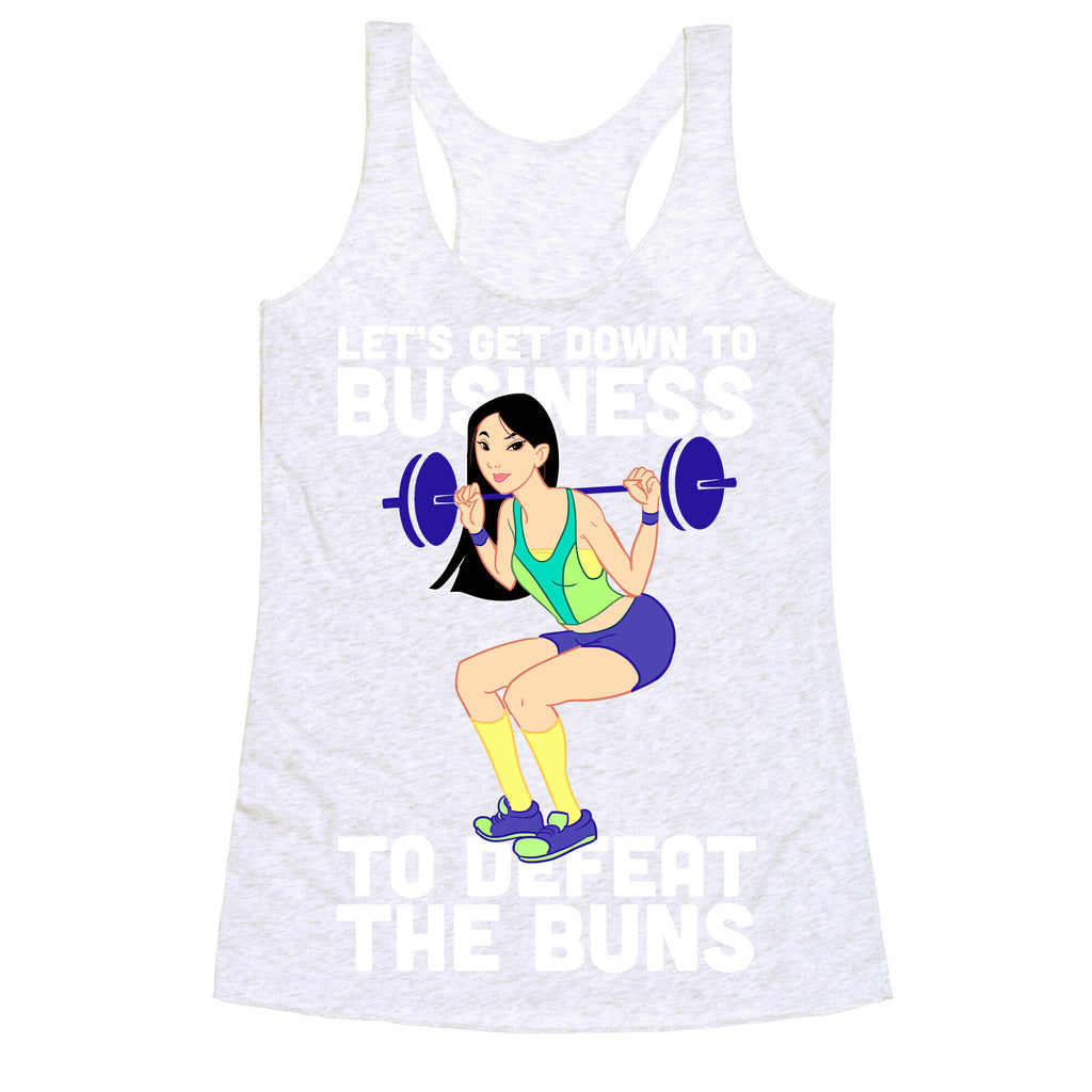 Let's Get Down to Business Parody Racerback Tank