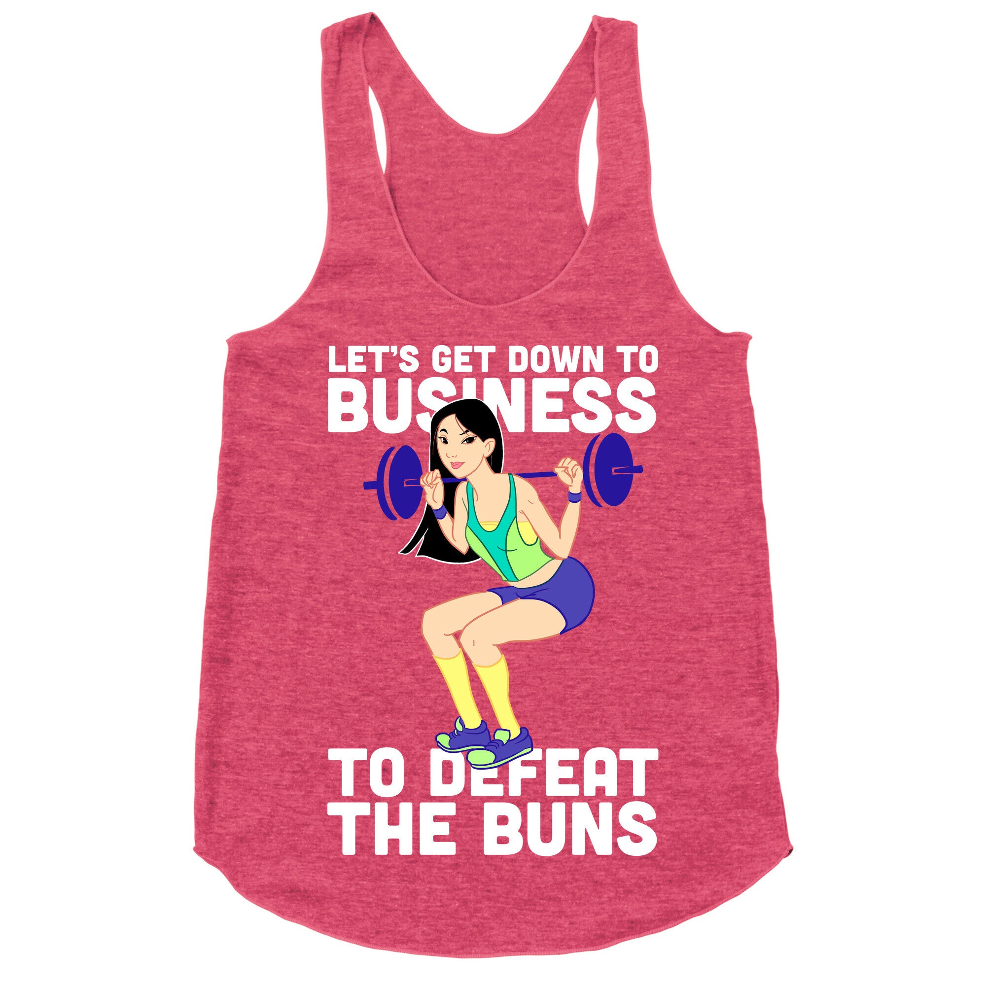 Let's Get Down to Business Parody Racerback Tank