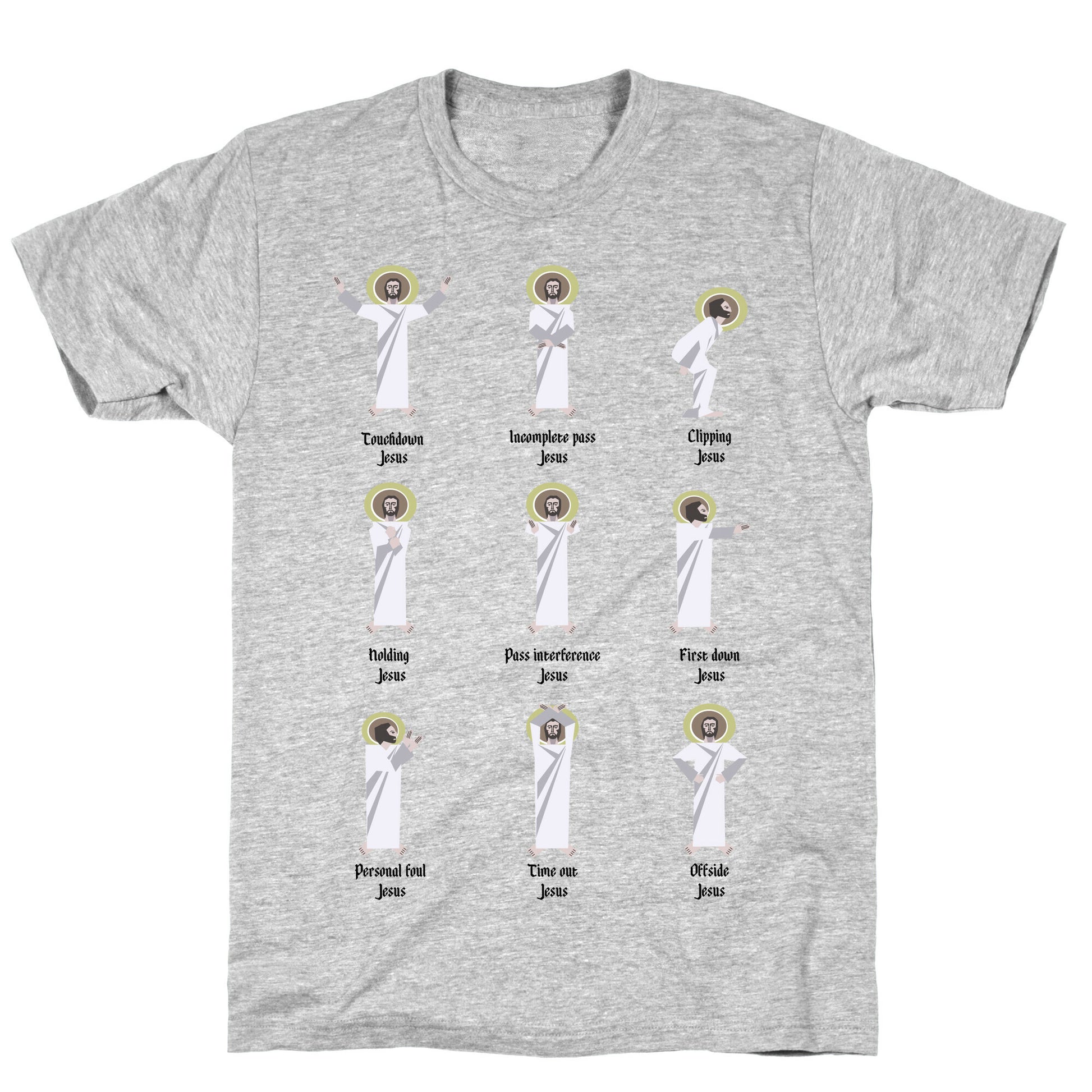 Touchdown Jesus (Black Type) T-Shirt
