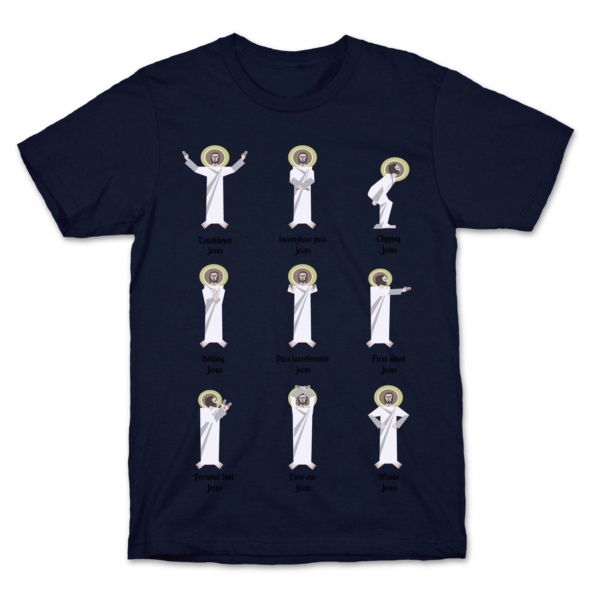 Touchdown Jesus (Black Type) T-Shirt