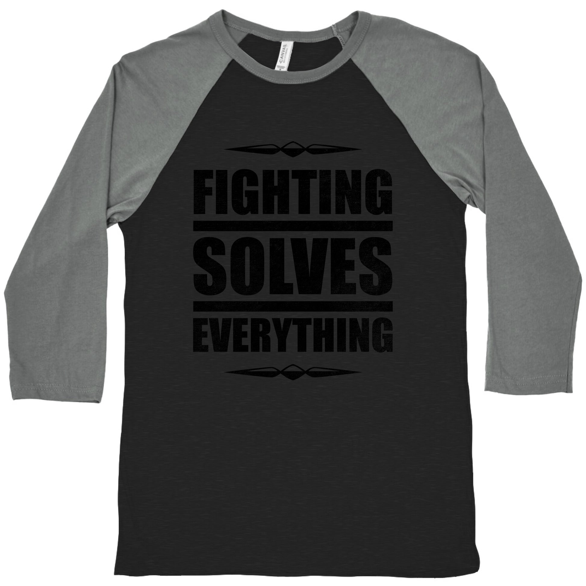 Fighting Solves Everything Baseball Tee