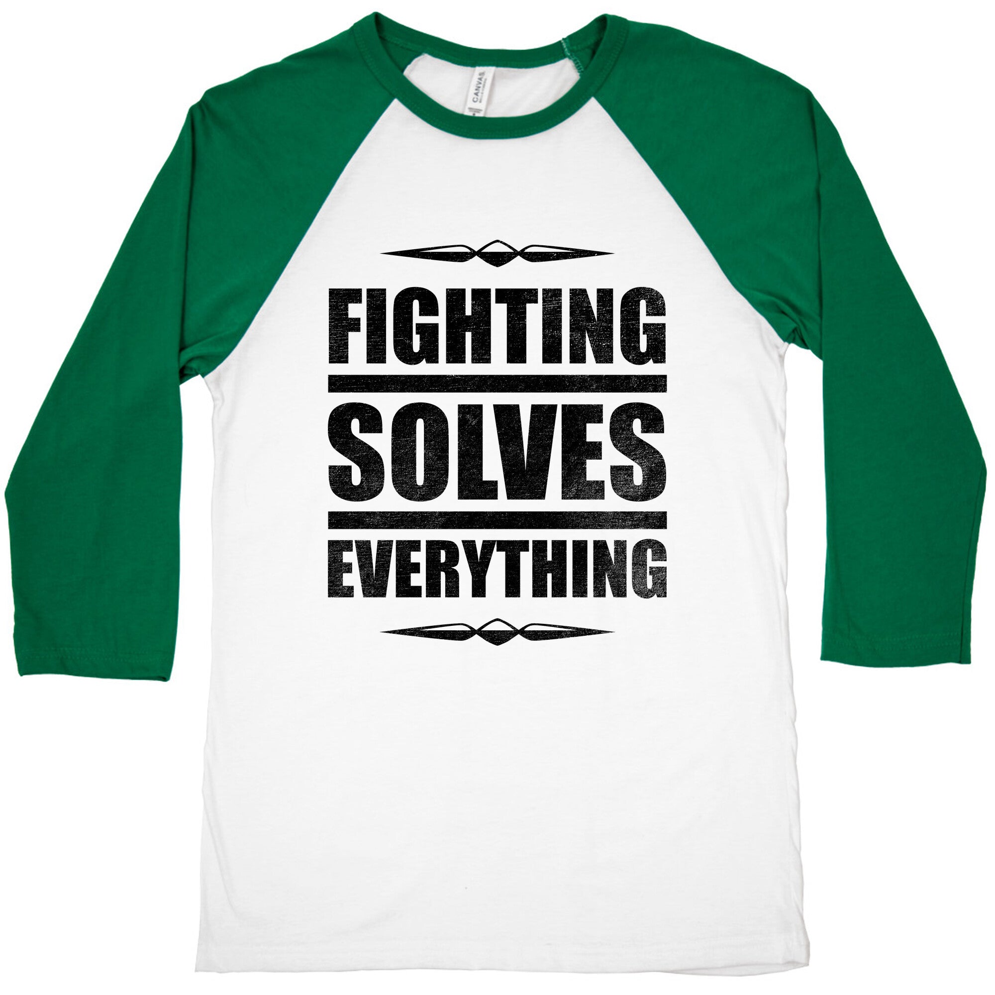 Fighting Solves Everything Baseball Tee