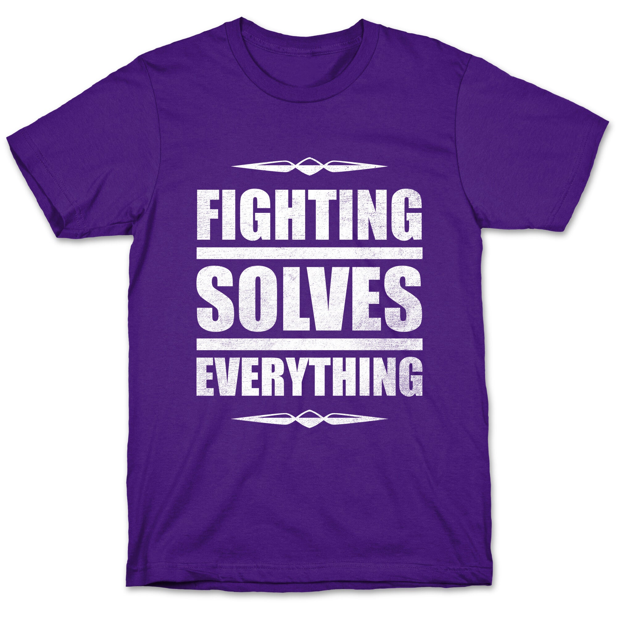 Fighting Solves Everything (White Ink) T-Shirt