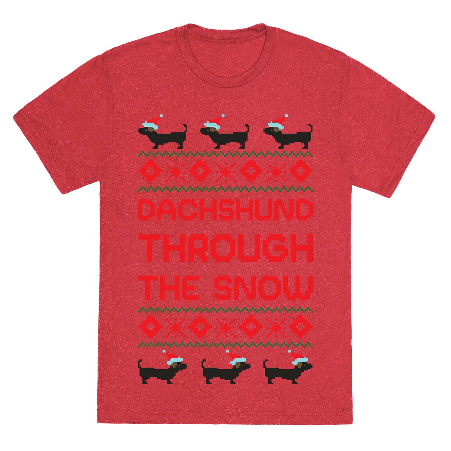 Dachshund Through The Snow Unisex Triblend Tee