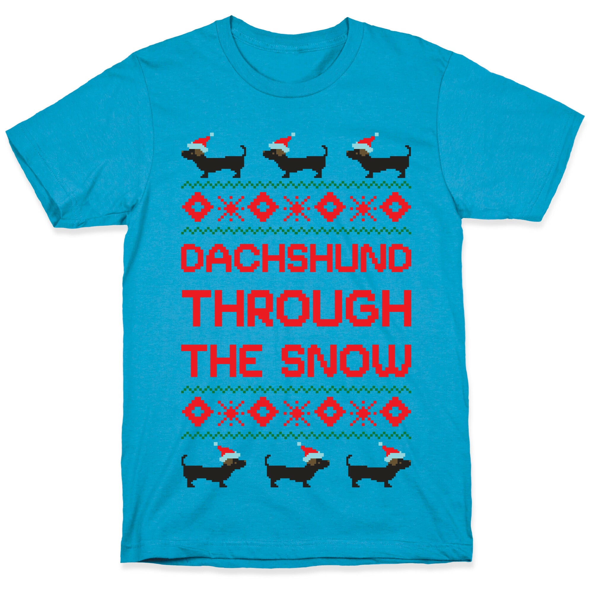 Dachshund Through The Snow Unisex Triblend Tee