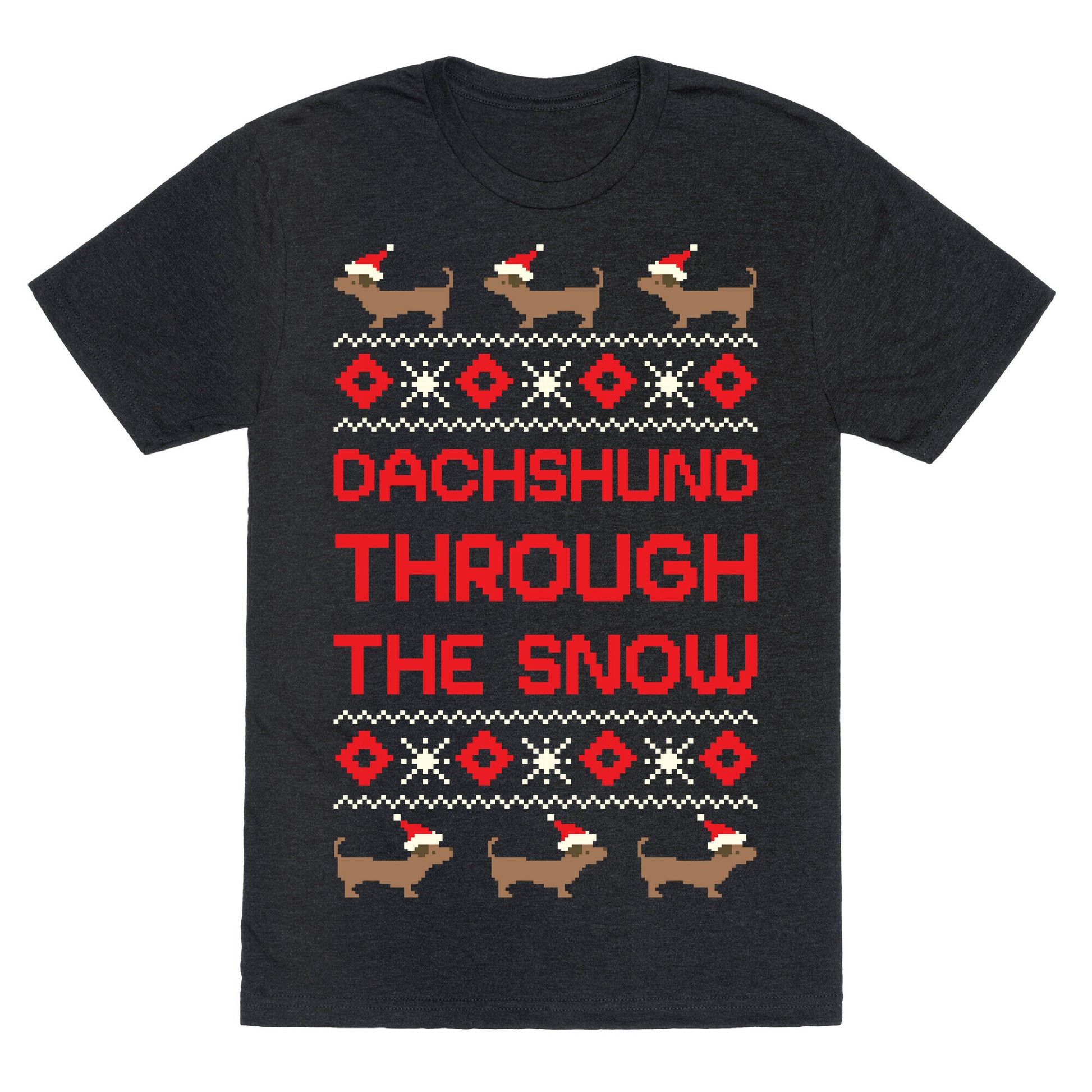 Dachshund Through The Snow Unisex Triblend Tee