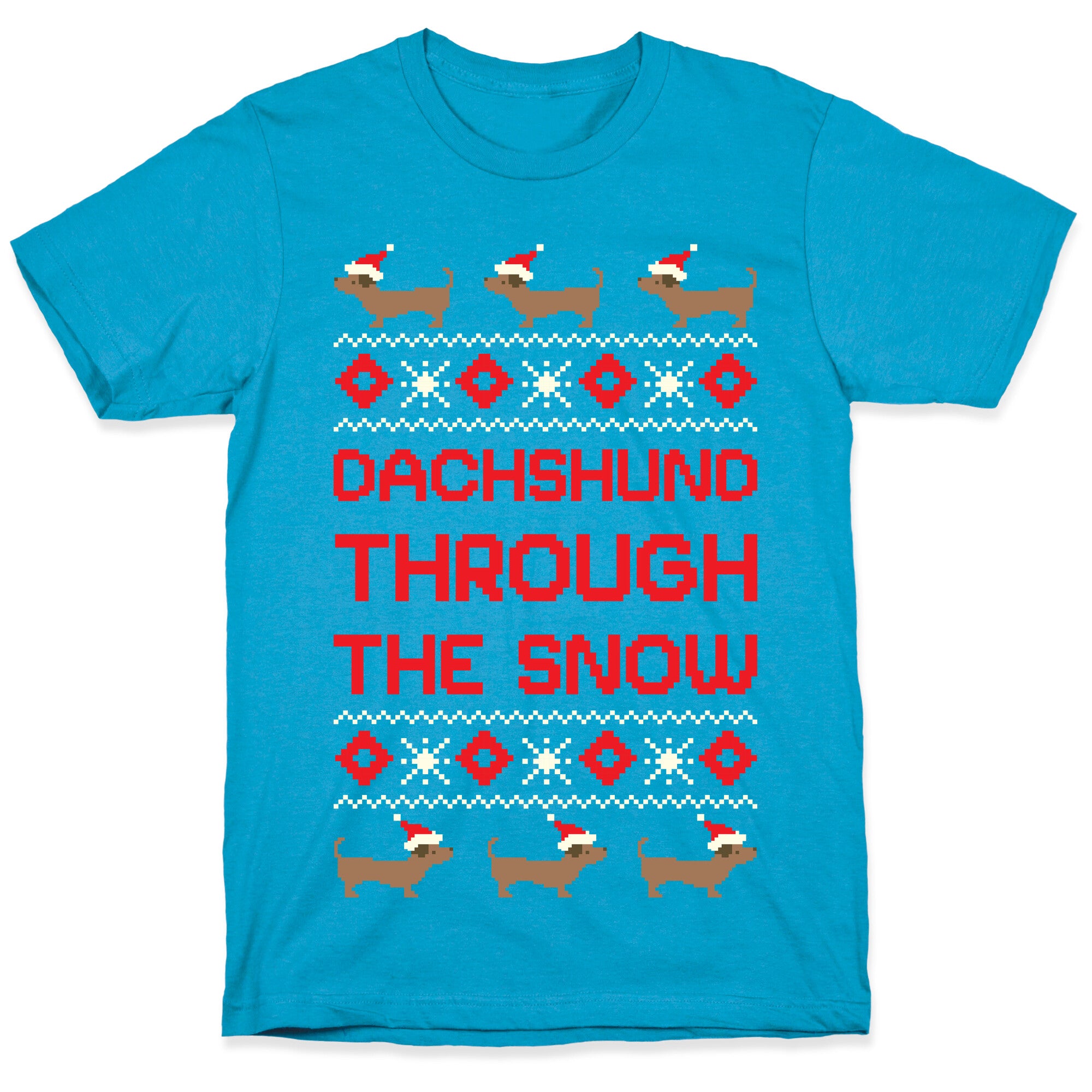 Dachshund Through The Snow Unisex Triblend Tee