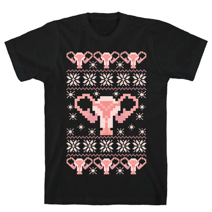 Uterus Sweater Pattern T-Shirt