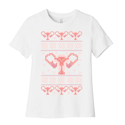 Uterus Sweater Pattern Women's Cotton Tee