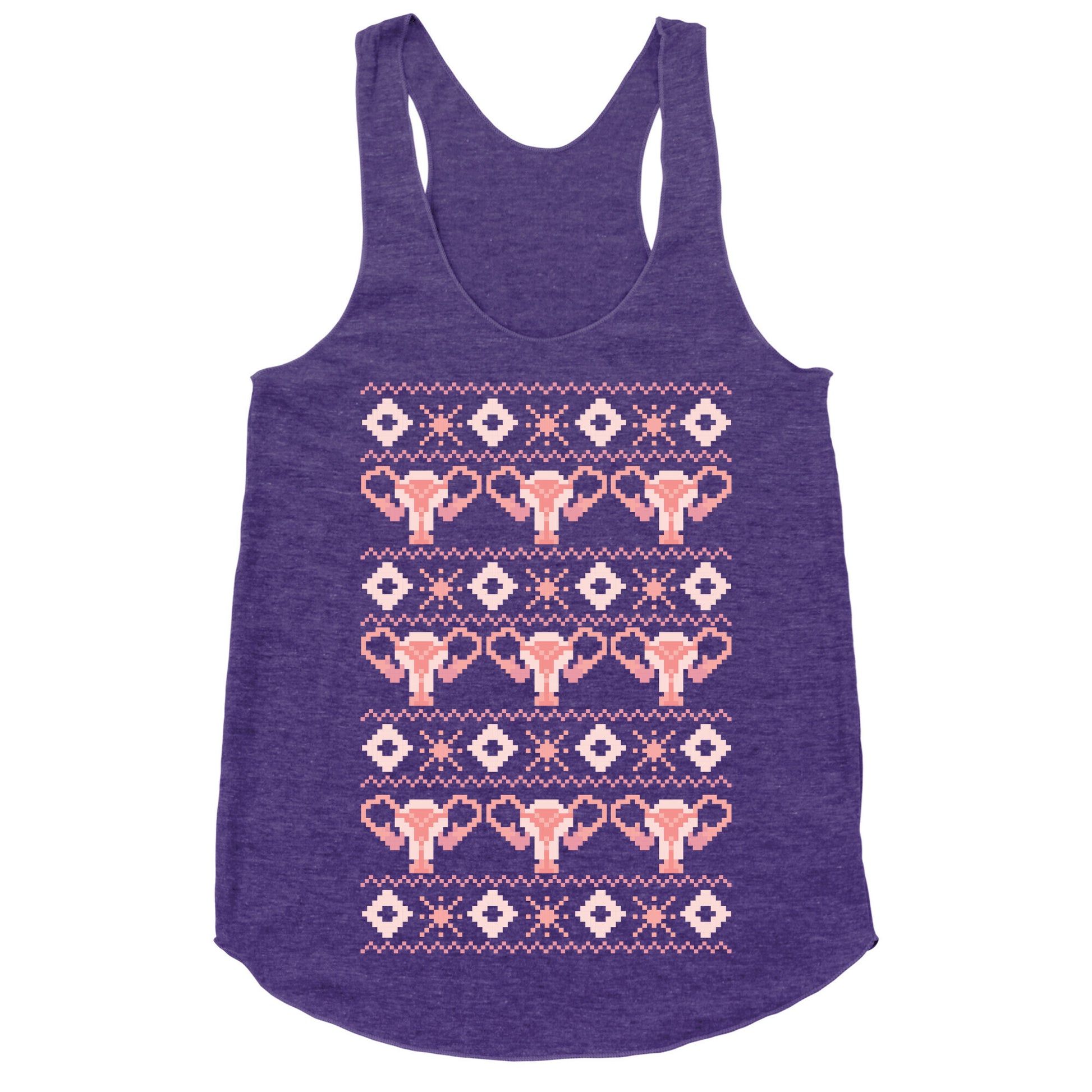 Cuterus Uterus Pattern Racerback Tank
