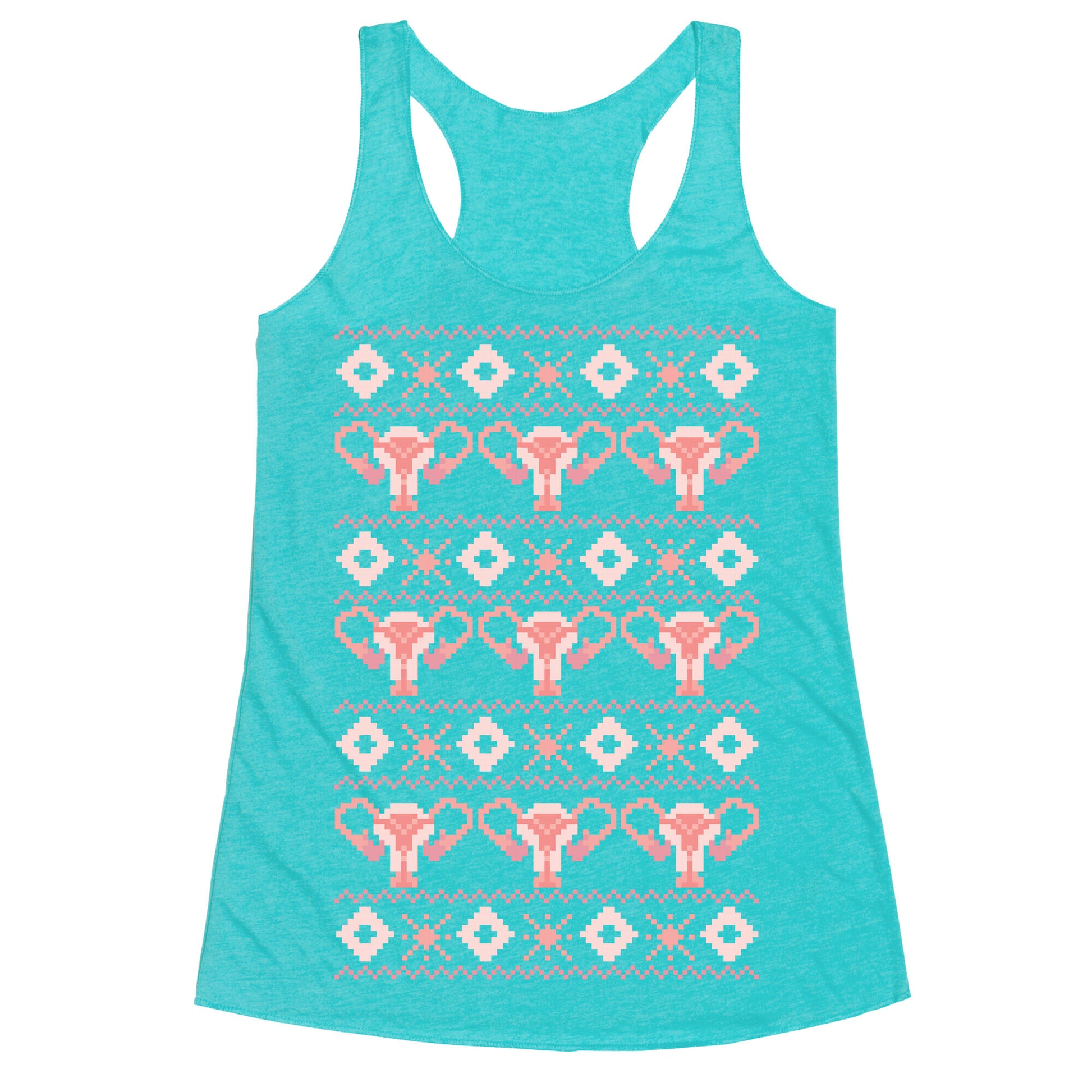 Cuterus Uterus Pattern Racerback Tank