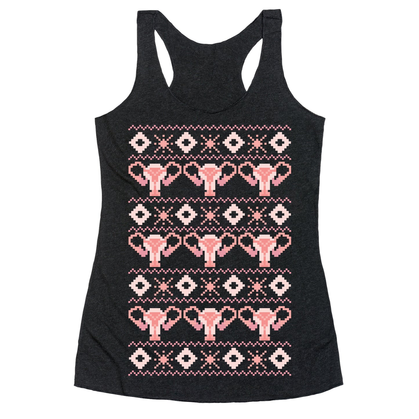 Cuterus Uterus Pattern Racerback Tank