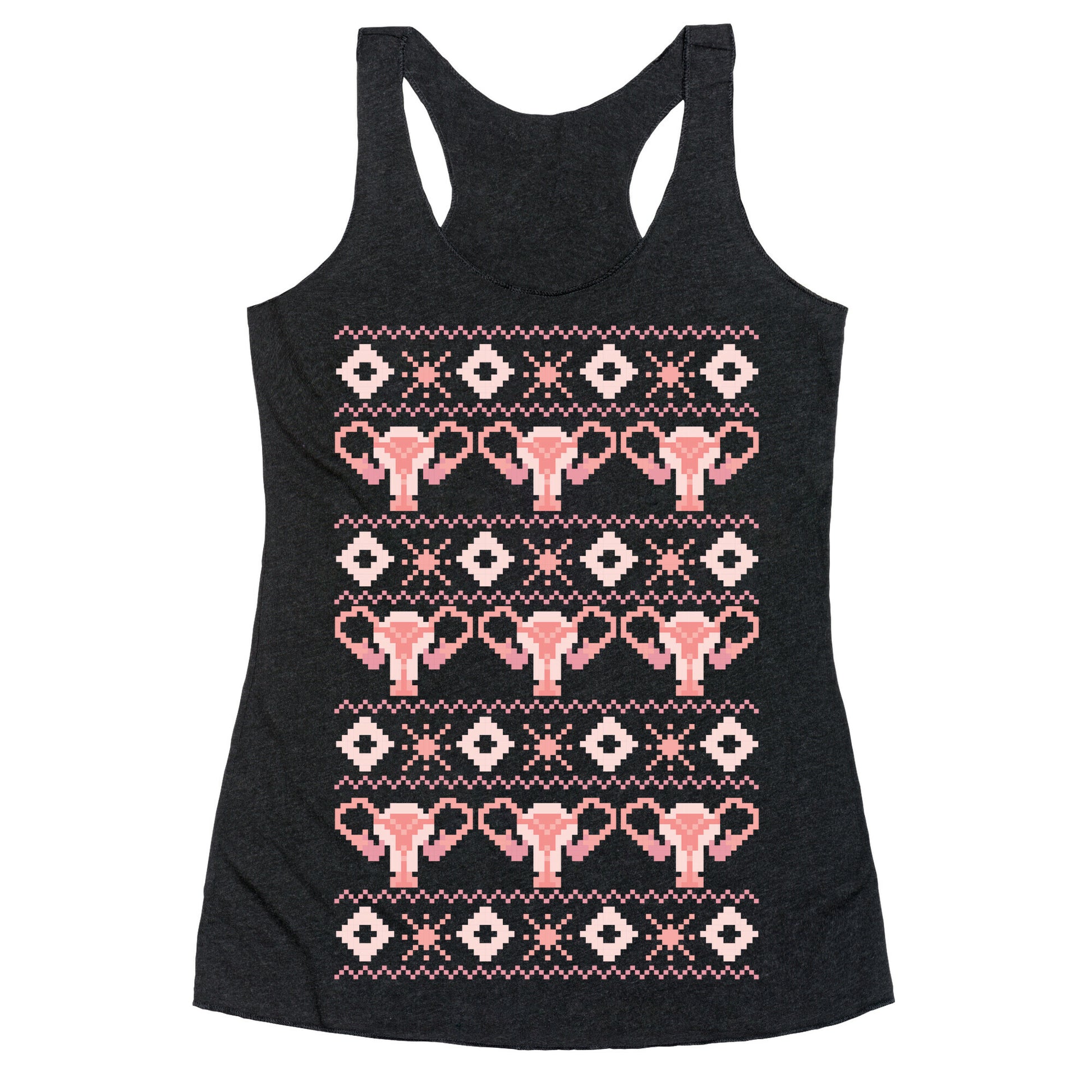 Cuterus Uterus Pattern Racerback Tank