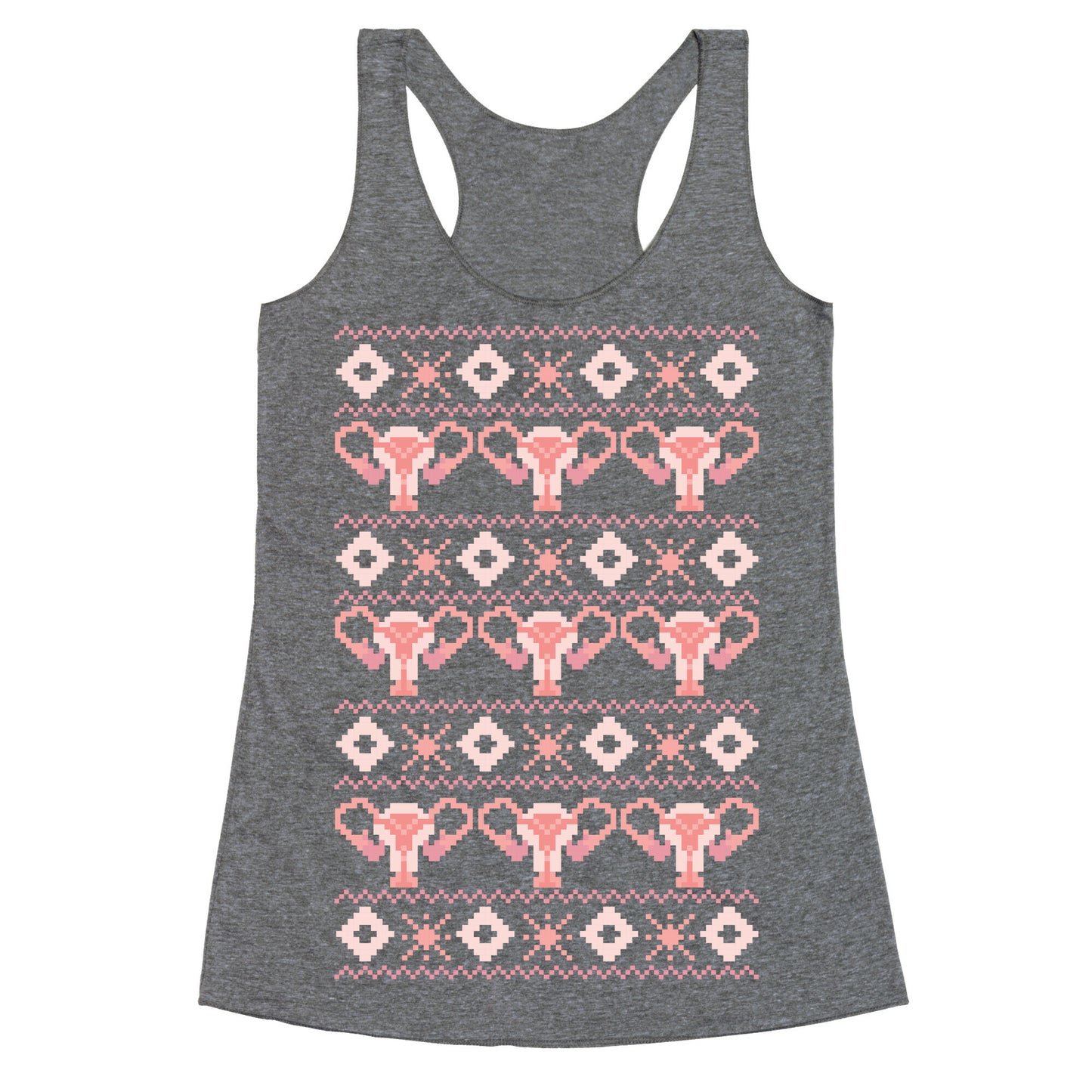 Cuterus Uterus Pattern Racerback Tank