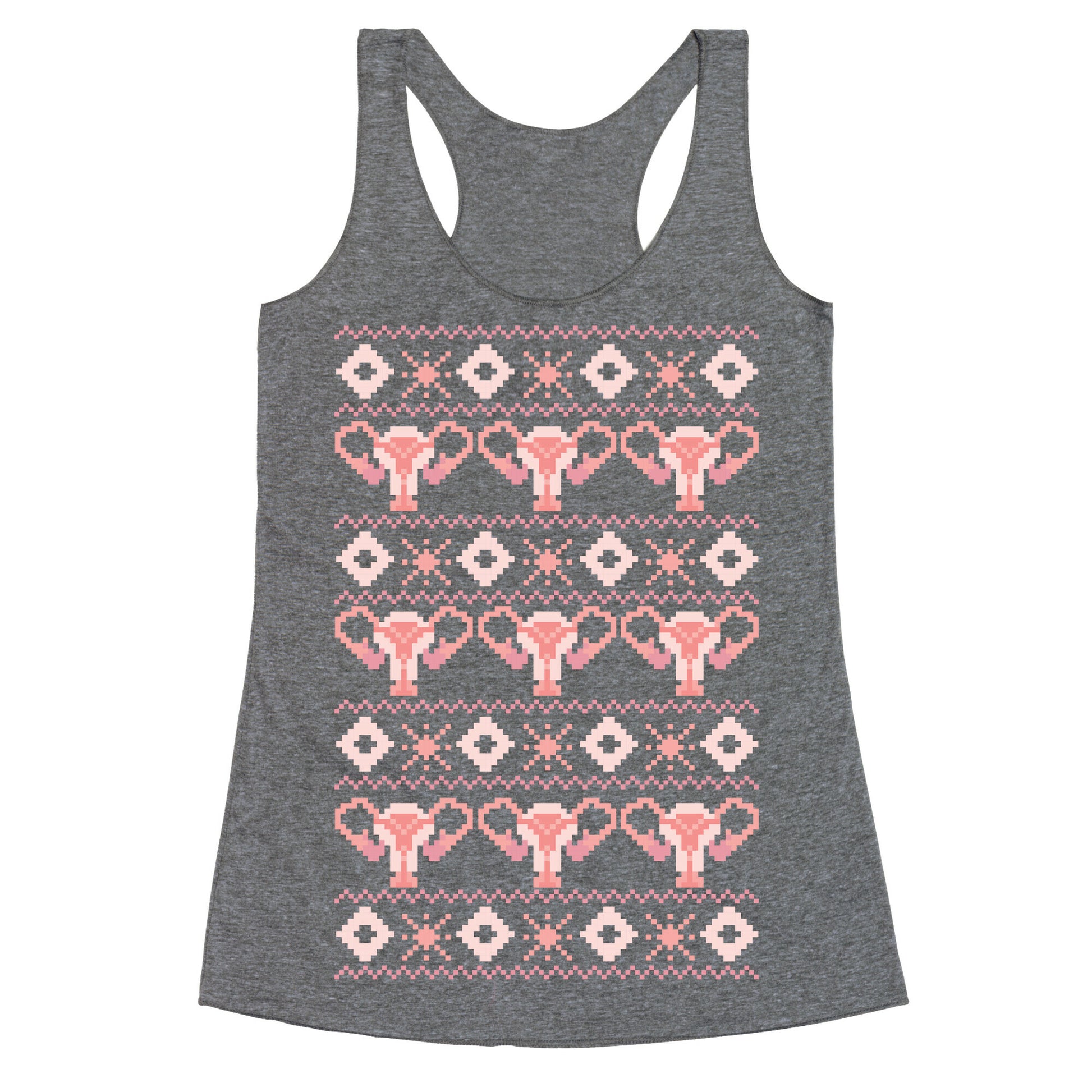 Cuterus Uterus Pattern Racerback Tank
