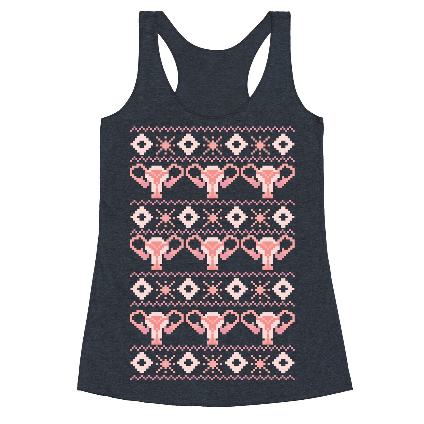 Cuterus Uterus Pattern Racerback Tank