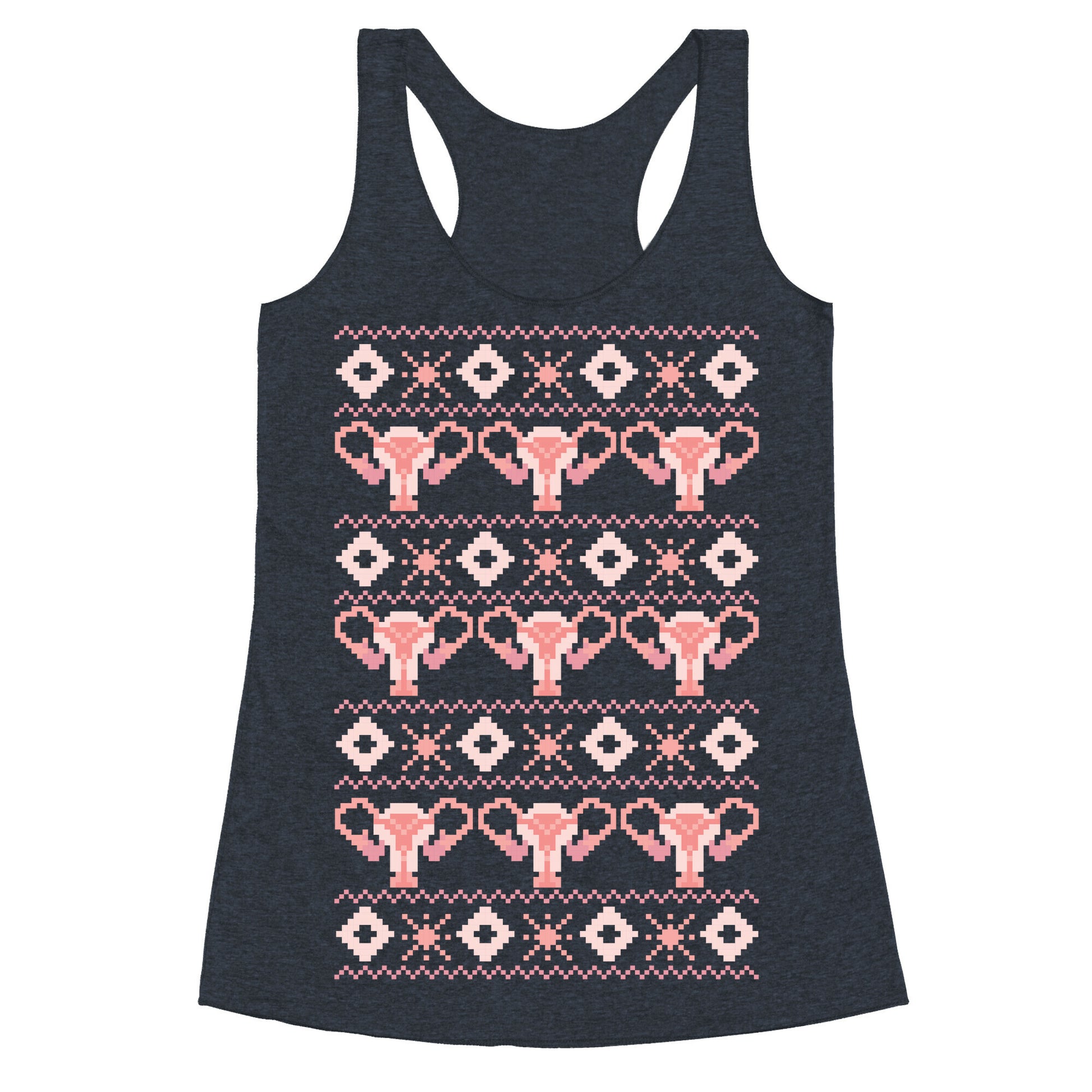 Cuterus Uterus Pattern Racerback Tank