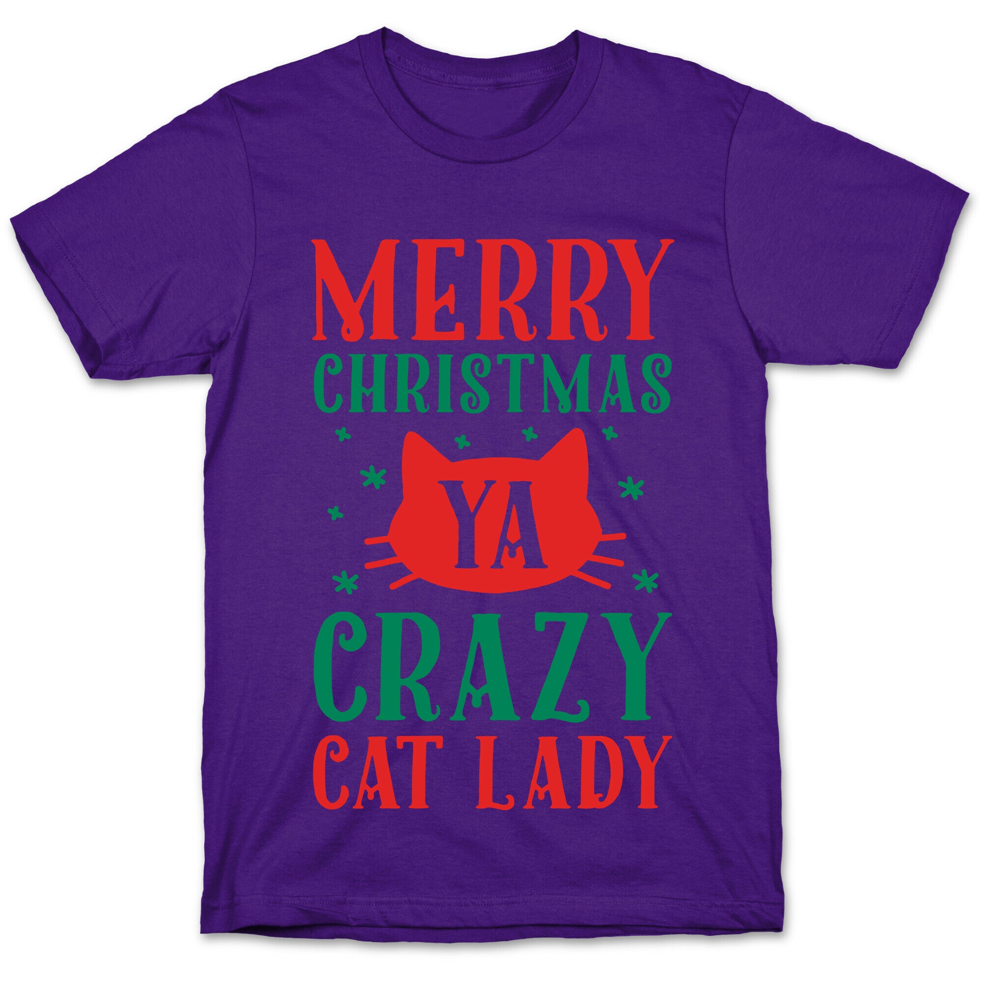 Merry Christmas Ya Crazy Cat Lady T-Shirt