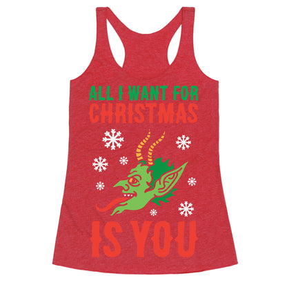 All I Want For Christmas Is You Krampus Racerback Tank