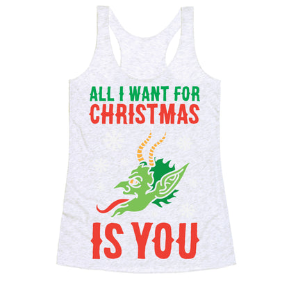 All I Want For Christmas Is You Krampus Racerback Tank