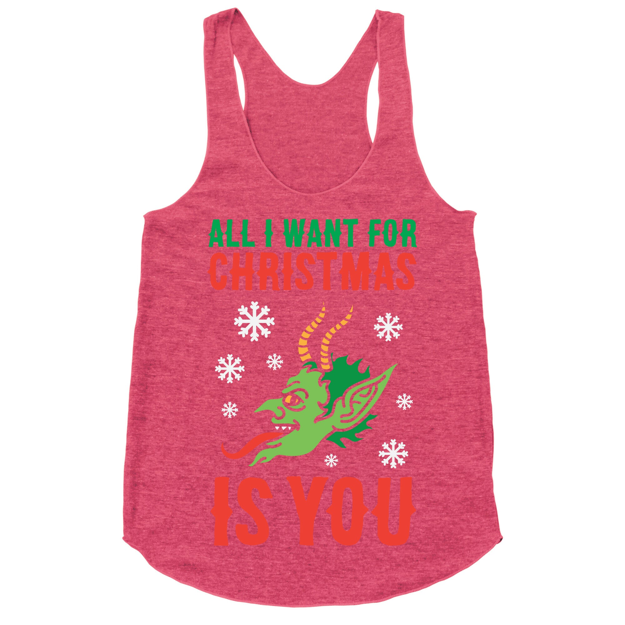 All I Want For Christmas Is You Krampus Racerback Tank