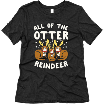 All of The Otter Reindeer Women's Triblend Tee