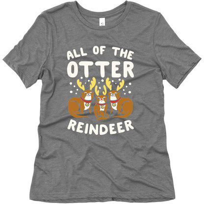 All of The Otter Reindeer Women's Triblend Tee