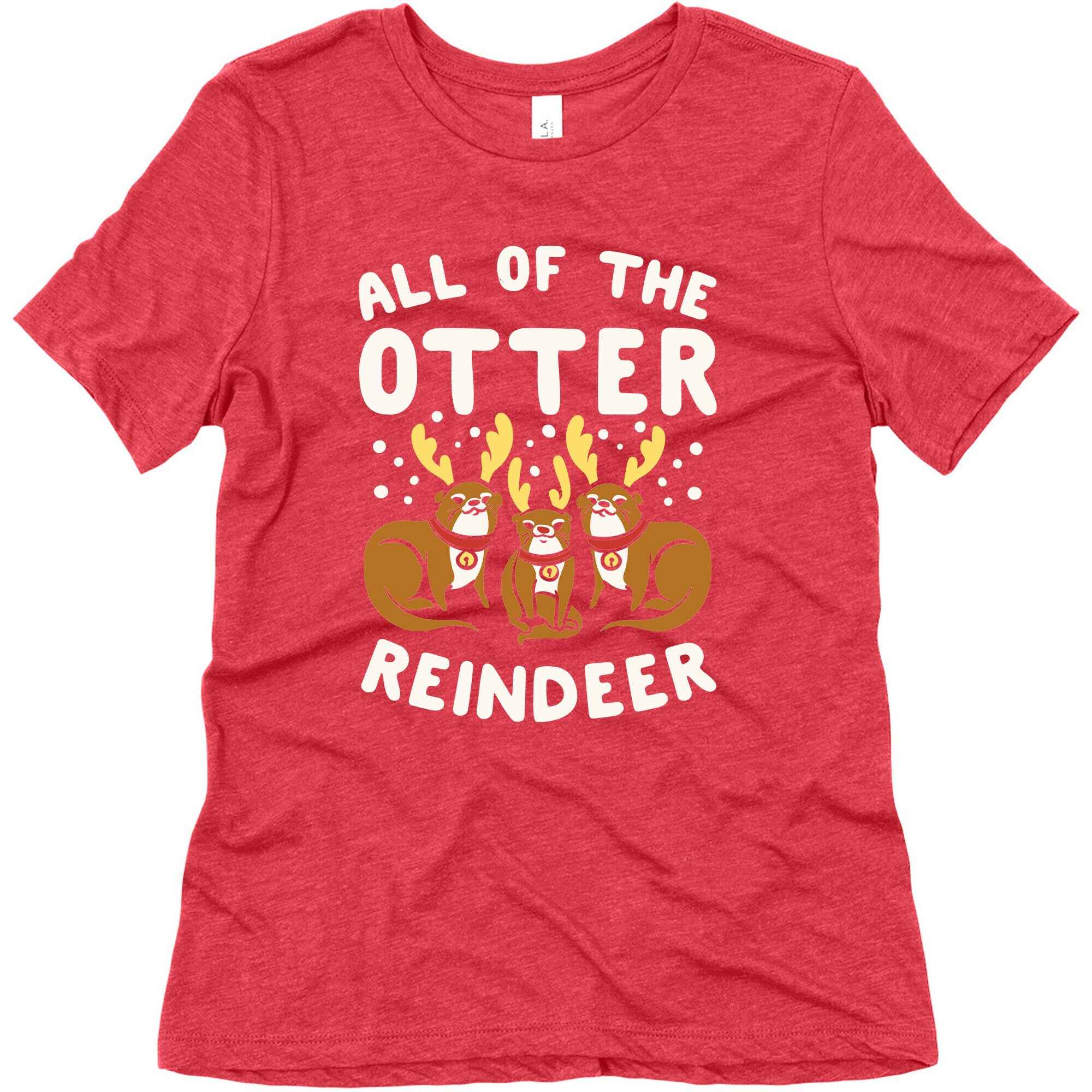 All of The Otter Reindeer Women's Triblend Tee