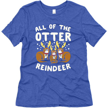 All of The Otter Reindeer Women's Triblend Tee