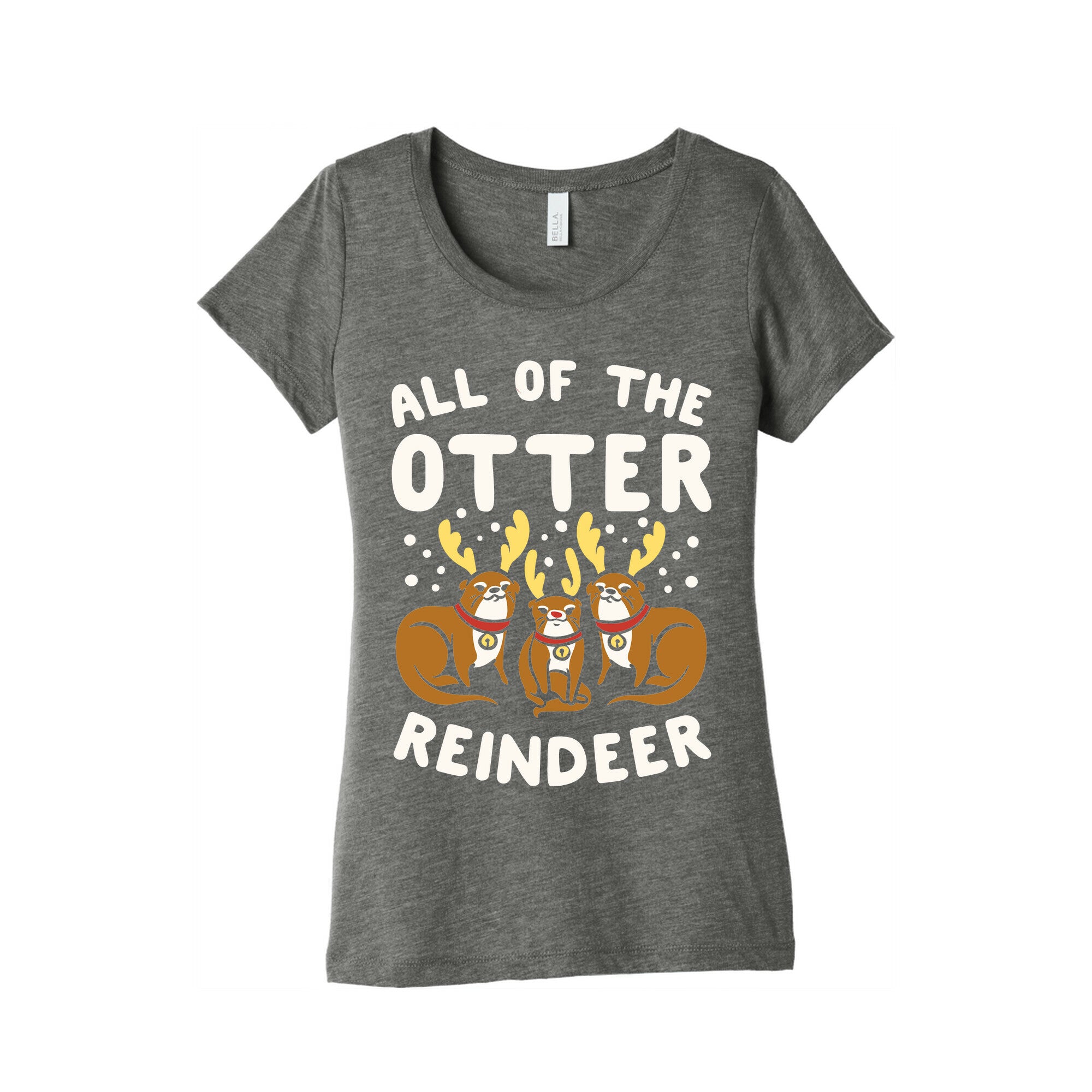 All of The Otter Reindeer Women's Triblend Tee