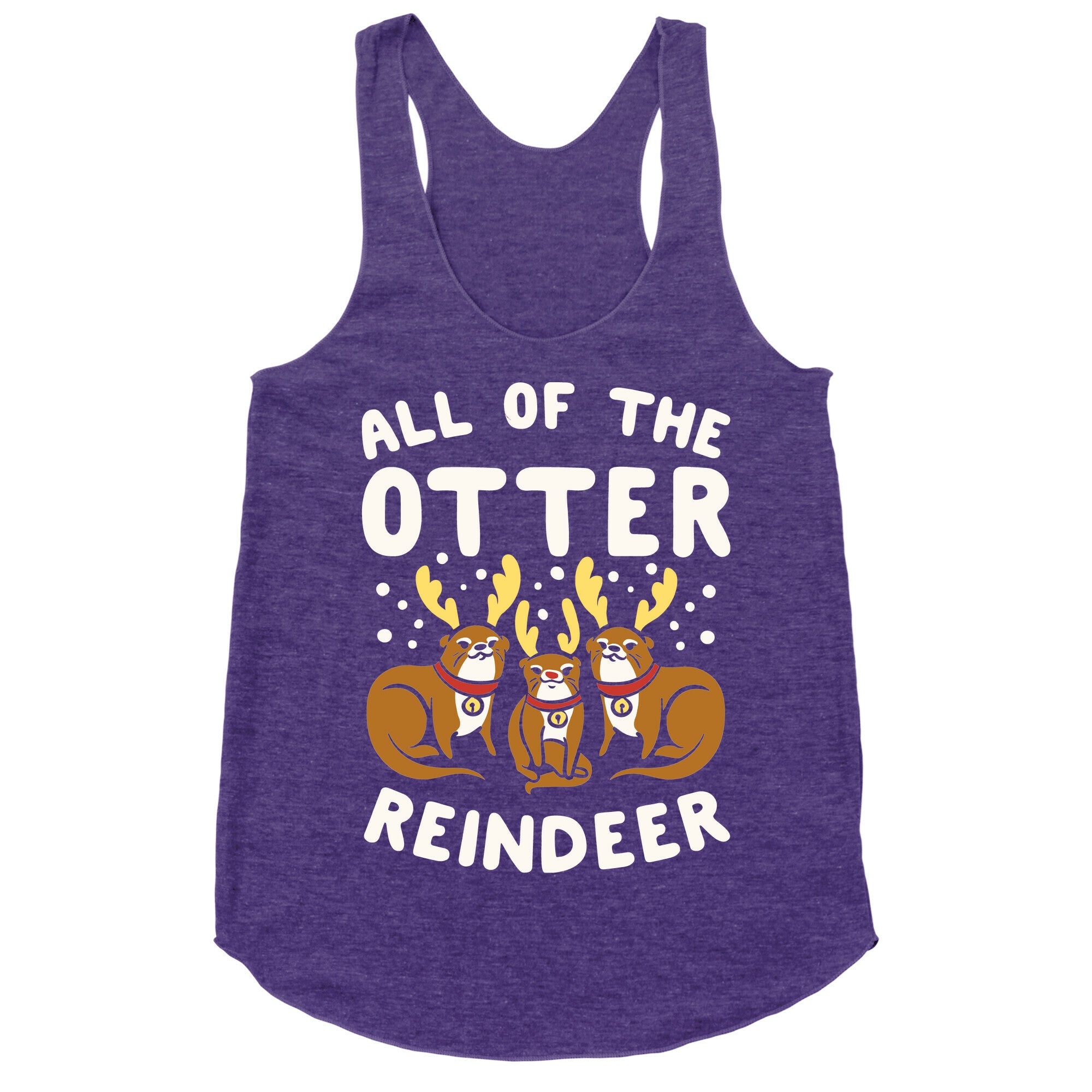 All of The Otter Reindeer Racerback Tank