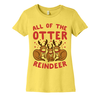 All of The Otter Reindeer Women's Cotton Tee