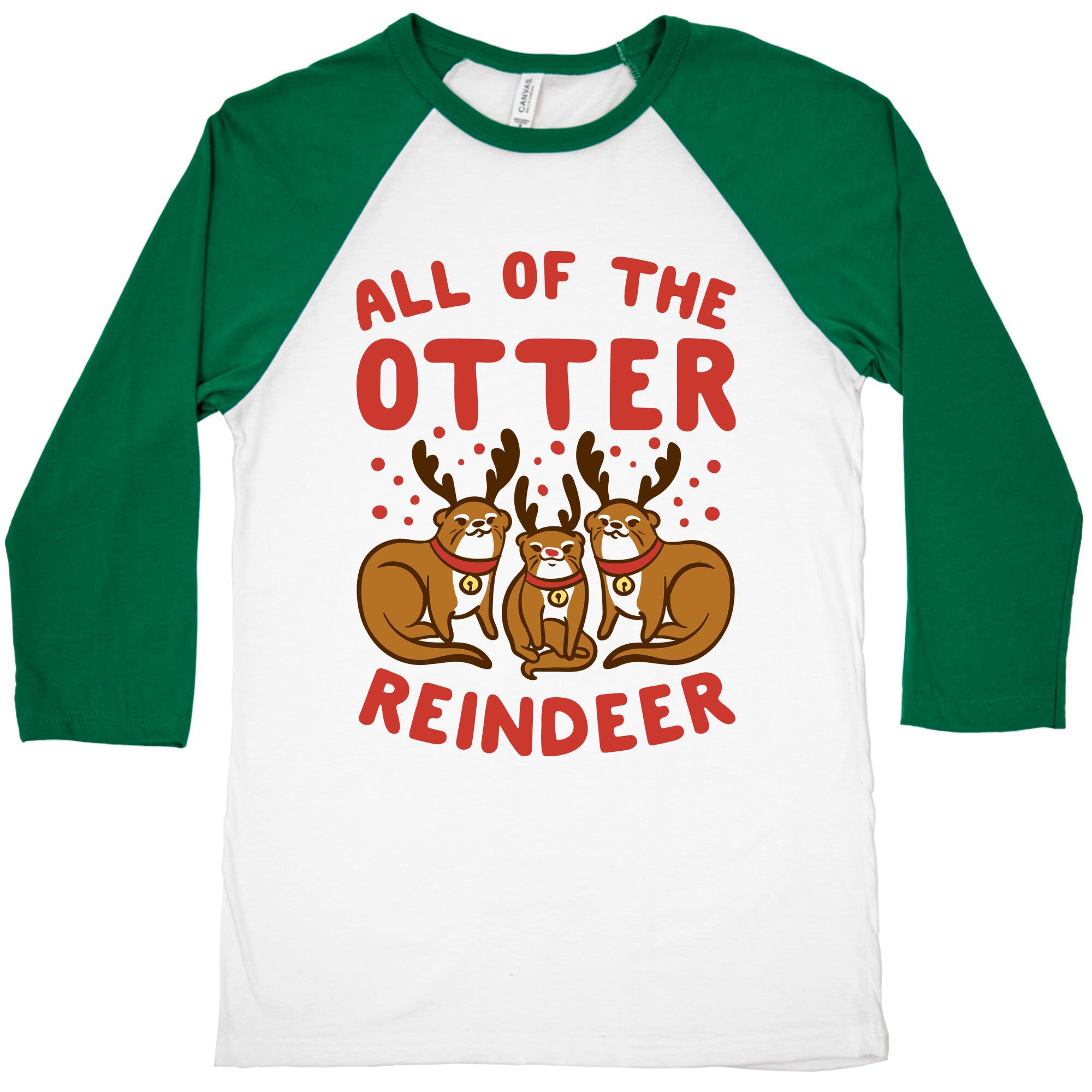 All of The Otter Reindeer Baseball Tee