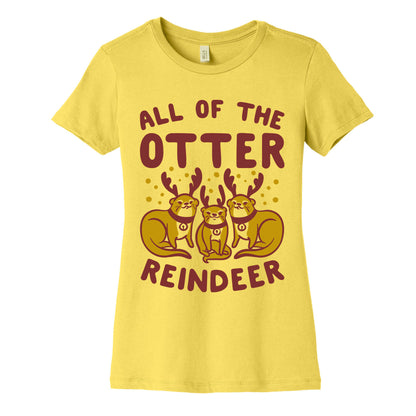 All of The Otter Reindeer Women's Cotton Tee