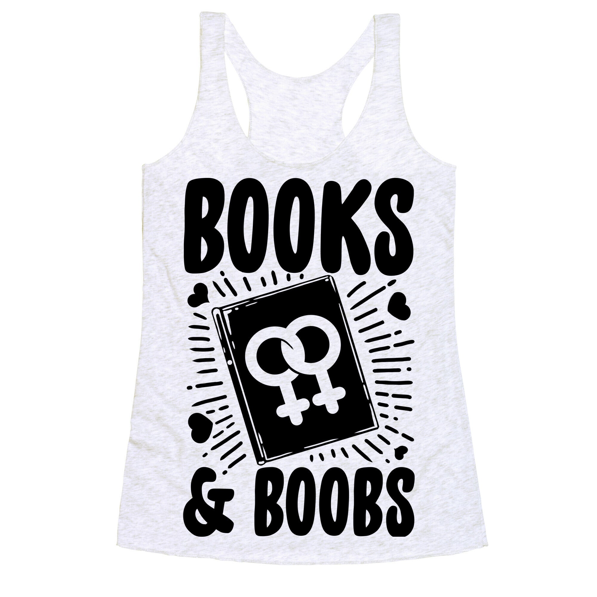 Books and Boobs Racerback Tank