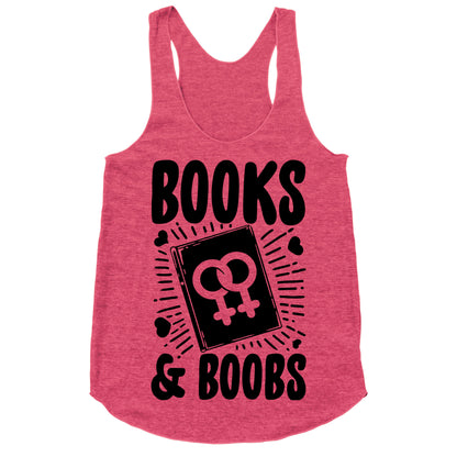 Books and Boobs Racerback Tank