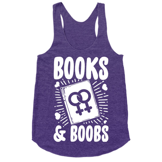 Books and Boobs Racerback Tank