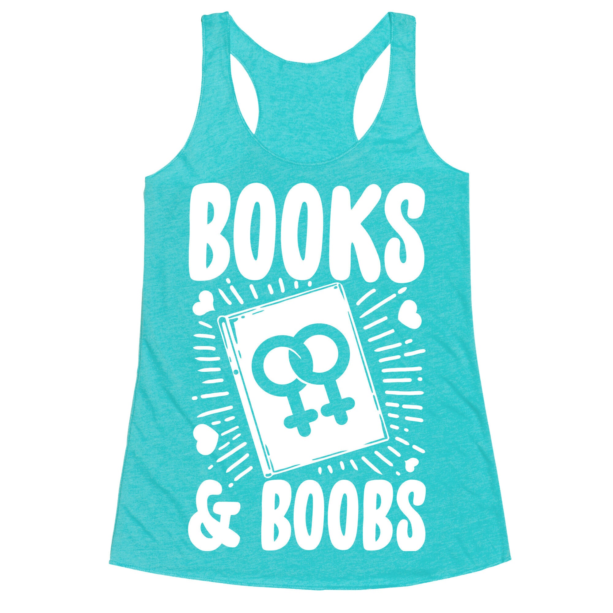 Books and Boobs Racerback Tank