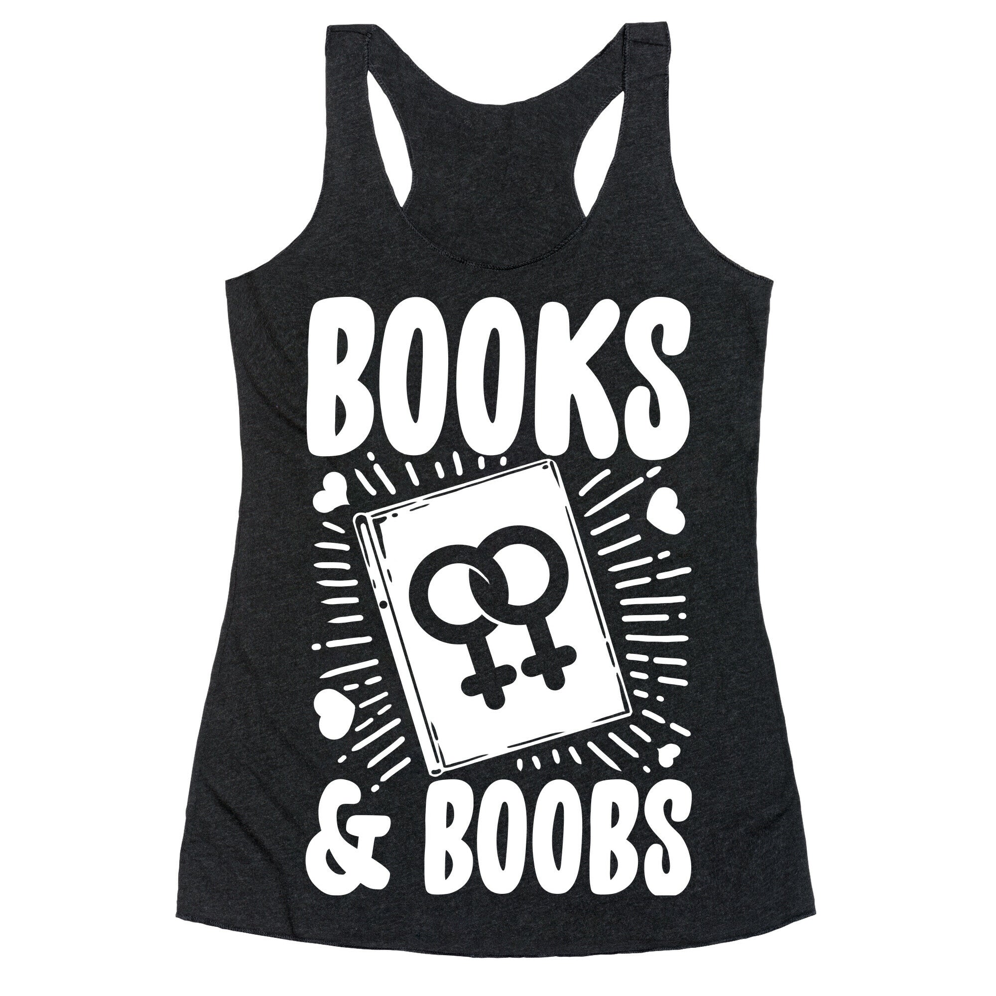 Books and Boobs Racerback Tank