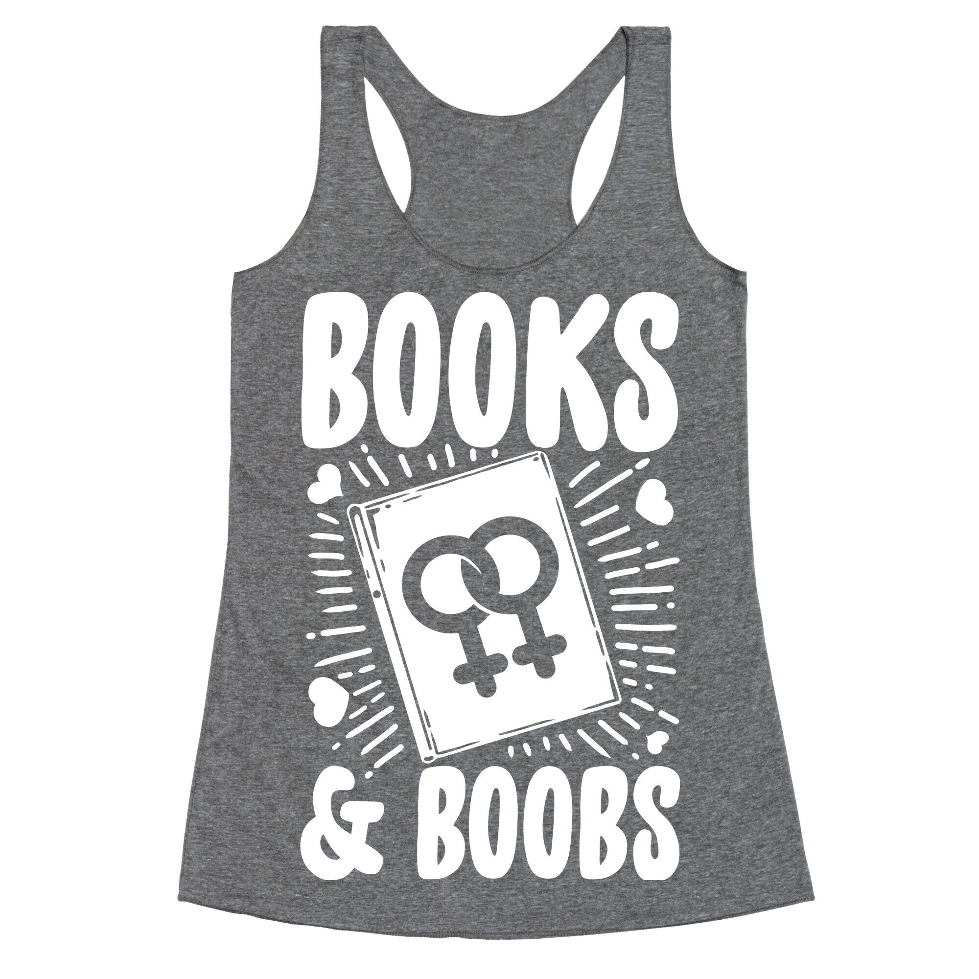 Books and Boobs Racerback Tank