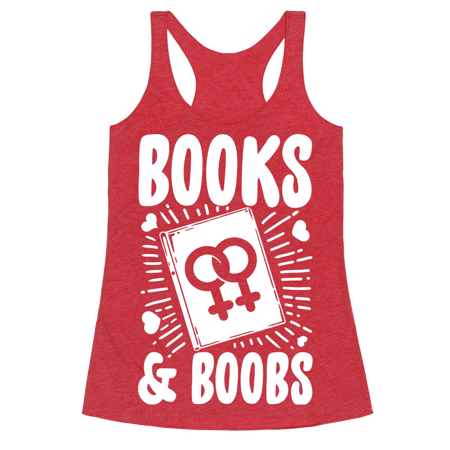 Books and Boobs Racerback Tank