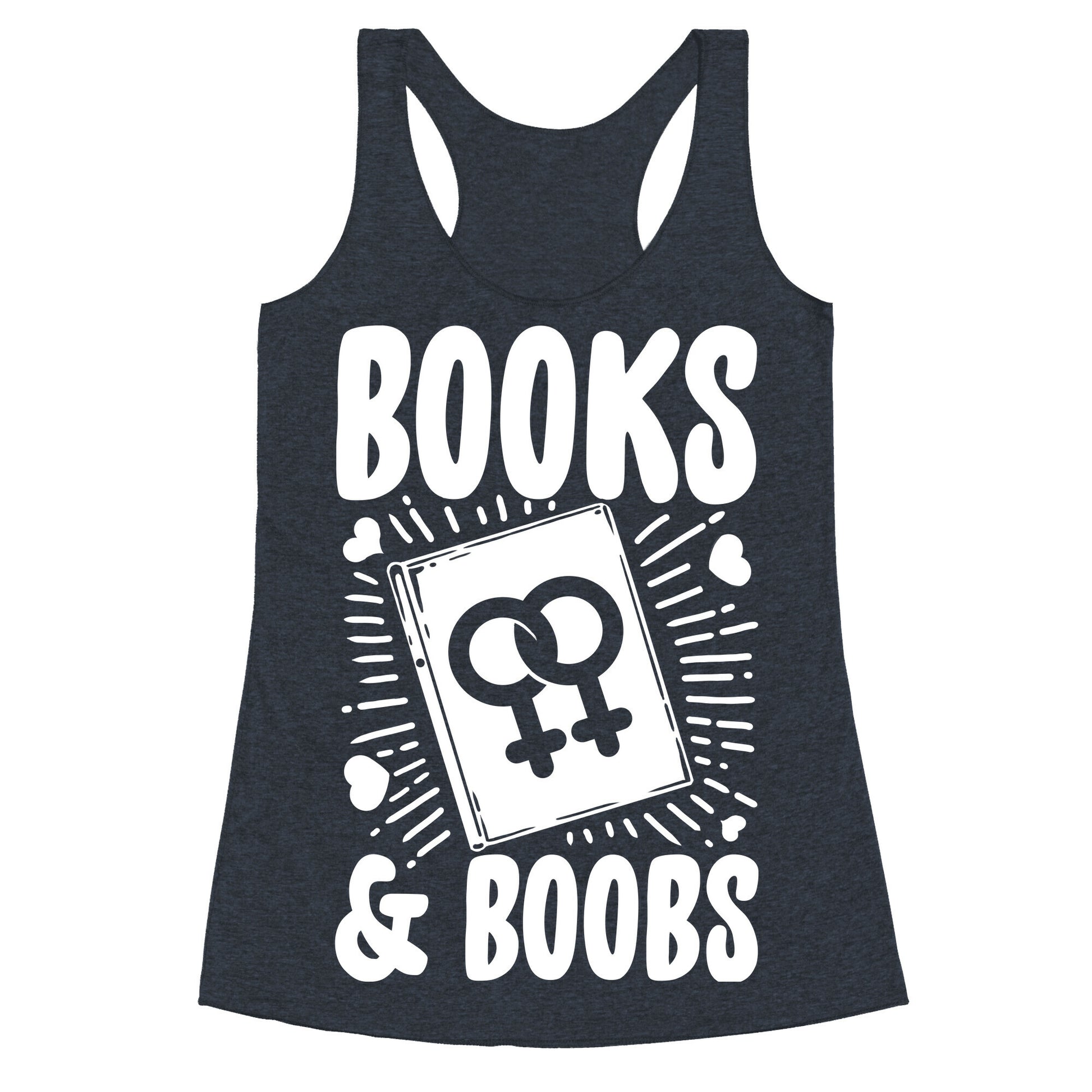Books and Boobs Racerback Tank