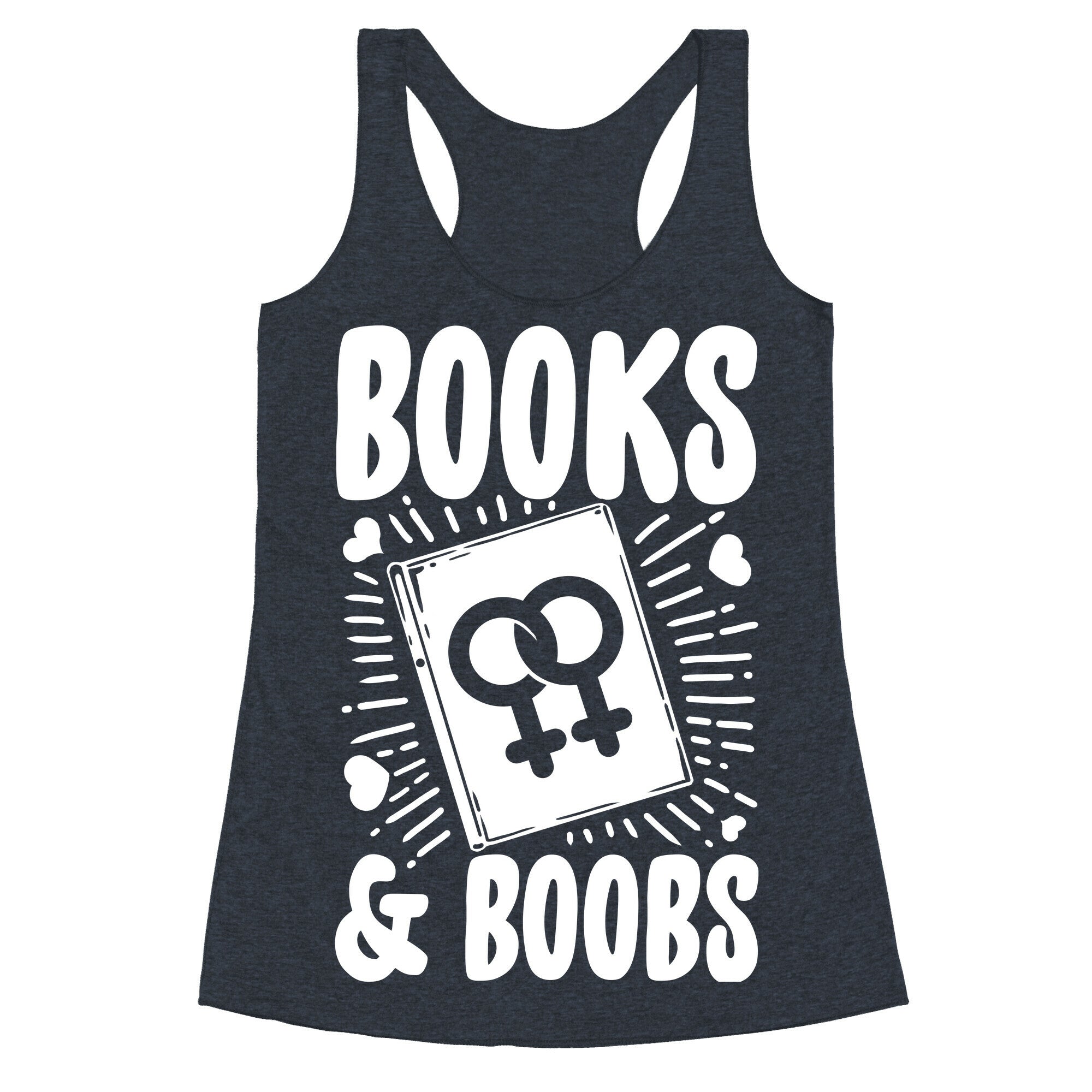 Books and Boobs Racerback Tank